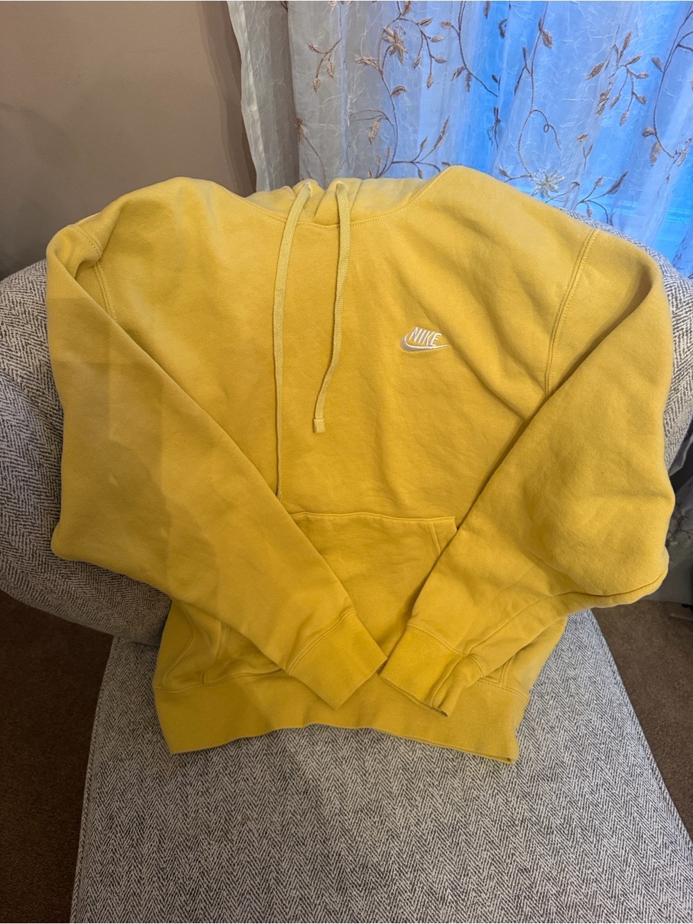 Nike Women's Mustard Yellow Pullover Hoodie
